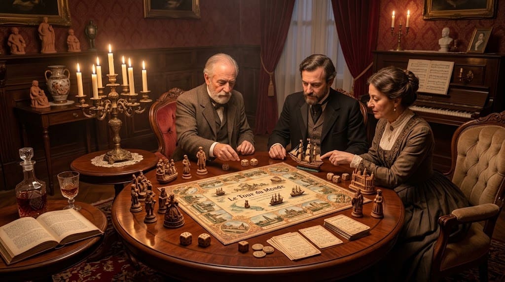 Tavolo da gioco o passatempo ottocentesco